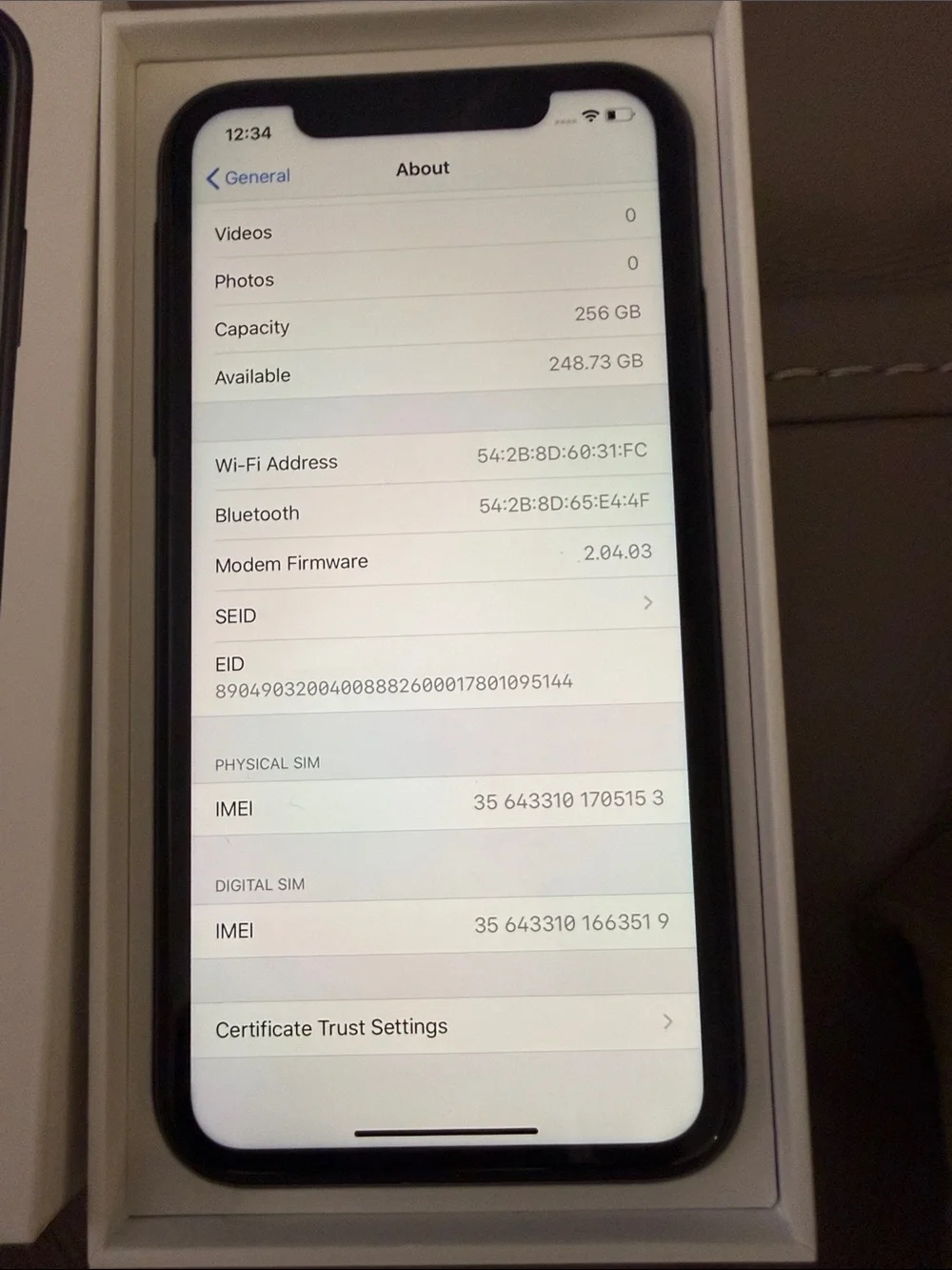 Apple iPhone XR 256 GB Black with Box Unlocked
